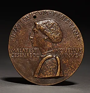 Portrait Medal of Domenico Novello Malatesta (obverse) by Pisanello (Italian, Ferrara, c. 1395–1455)