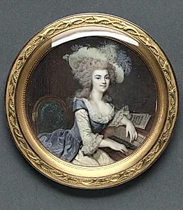 Portrait of a Woman at a Harpsichord by François Dumont (French, 1751–1831)