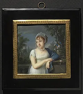 Portrait of a Woman Near a Balustrade
