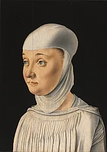 Portrait of a Woman, Possibly a Novice of San Secondo by Jacometto Veneziano (Italian, 1497)