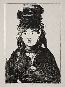 Portrait of Berthe Morisot by Edouard Manet (French, 1832–1883)