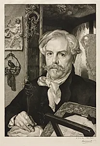 Portrait of Edmond de Goncourt by Félix Bracquemond (French, 1833–1914)