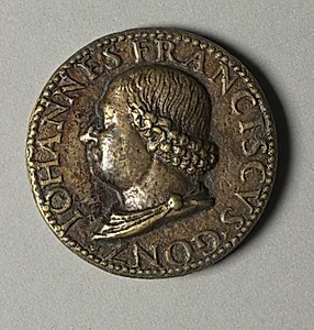 Portrait of Gianfrancesco Gonzaga di Ròdigo, 1443-1496, Lord of Sabbionetta (obverse) by Antico (Italian, c. 1460–1528)