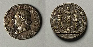 Portrait of John VIII Palaoelogus, Emperor of Constantinople, 1424-1428 (obverse) and (reverse) by Pisanello (Italian, Ferrara, c. 1395–1455)