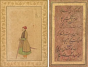 Portrait of Raja Ram Singh of Amber (r. 1667-1688) with a Deccan Sword (recto); Calligraphy (verso) by Unknown Artist