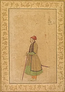 Portrait of Raja Ram Singh of Amber (r. 1667-1688) with a Deccan Sword (recto) by Unknown Artist