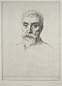 Portrait of Sir Hiram S. Maxim by Alphonse Legros (French, 1837–1911)