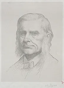 Portrait of Thomas Huxley (2nd Plate) by Alphonse Legros (French, 1837–1911)