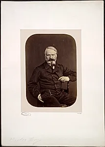 Portrait of Victor Hugo on Guernsey by Edmond Bacot (French, 1814–1875)