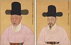 Portraits of Cho Hyun-myeong and Cho Jae-ho by Unknown Artist