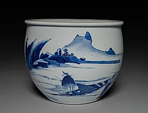 Pot with Landscape by Unknown Artist