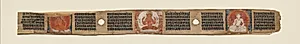 Prajnaparamita flanked by two bodhisattvas, folio 187 (recto), from a Manuscript of the Perfection of Wisdom in Eight Thousand Lines (Ashtasahasrika Prajnaparamita-sutra) by Unknown Artist