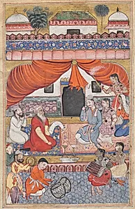 Preparation for the marriage of Mahmuda to the Young Vizier, from a Tuti-nama (Tales of a Parrot): Thirty-third Night by Unknown Artist