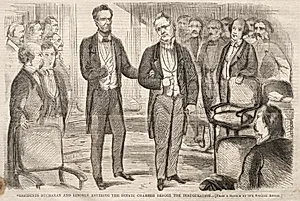 Presidents Buchanan and Lincoln Entering the Senate Chamber before the Inauguration by Winslow Homer (American, 1836–1910)
