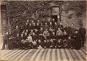 Primary Class, Bishop Cotton School, Shimla (recto) by Raja Deen Dayal (Indian, 1844–1905)