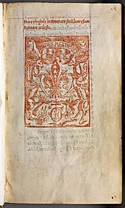 Printed Book of Hours (Use of Rome): fol. 1r, Printers Mark by Guillaume Le Rouge (French, Paris, active 1493–1517)