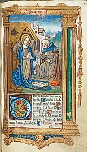 Printed Book of Hours (Use of Rome): fol. 34r, The Nativity by Guillaume Le Rouge (French, Paris, active 1493–1517)