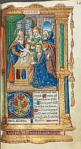 Printed Book of Hours (Use of Rome):  fol. 40r, Presentation in the Temple by Guillaume Le Rouge (French, Paris, active 1493–1517)