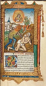 Printed Book of Hours (Use of Rome):  fol, 78r, Job by Guillaume Le Rouge (French, Paris, active 1493–1517)
