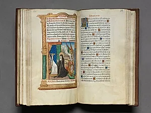 Printed Book of Hours (Use of Rome): fol. 85r, Dominican Nun by Guillaume Le Rouge (French, Paris, active 1493–1517)