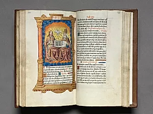 Printed Book of Hours (Use of Rome):  fol. 95r, The Trinity by Guillaume Le Rouge (French, Paris, active 1493–1517)