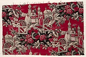 Printed Cotton with Egyptian Scene by Unknown Artist