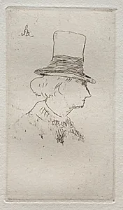 Profile Portrait of Charles Baudelaire by Edouard Manet (French, 1832–1883)