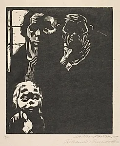 Proletariat:  No. 1  Out of Work by Käthe Kollwitz (German, 1867–1945)