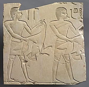 Prophet and Lector-Priest with Offerings of Live Geese by Unknown Artist