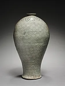 Prunus Vase with Inlaid Clouds and Flying Cranes Design by Unknown Artist