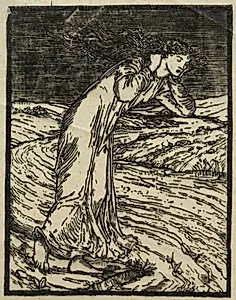 Psyche Throwing Herself into the River by William Morris (British, 1834–1896)