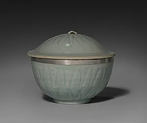 Qingbai Ware Bowl with Cover by Unknown Artist