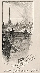 Quai des Grands Augustins by Auguste Louis Lepère (French, 1849–1918)