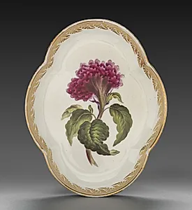 Quatrelobed Dish from Dessert Service: Coxcomb