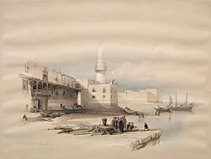 Quay at Suez by David Roberts (Scottish, 1796–1864)