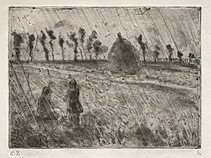 Rain Effect by Camille Pissarro (French, 1830–1903)