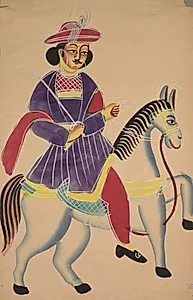 Raja Riding a Horse by Unknown Artist
