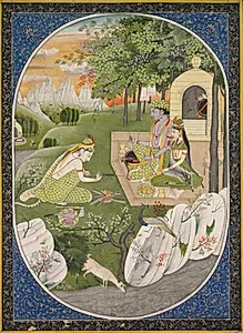 Rama, Sita, and Lakshmana in the forest by Unknown Artist