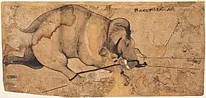 Rao Ram Singh I’s Elephant Gone Amok by Unknown Artist