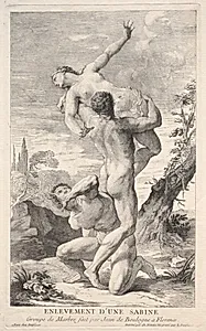 Rape of the Sabines by Louis Desplaces (French, 1682–1739)