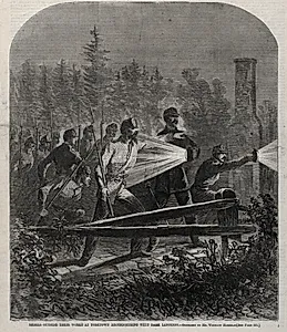 Rebels Outside Their Works at Yorktown Reconnoitering with Dark Lanterns by Winslow Homer (American, 1836–1910)