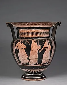Red-Figure Column Krater (Mixing Vessel): Komos (Revel)