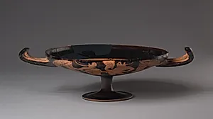 Red-Figure Kylix (Drinking Cup): Artemis and Stag