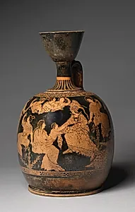 Red-Figure Squat Lekythos (Oil Vessel): Birth of Erichthonios