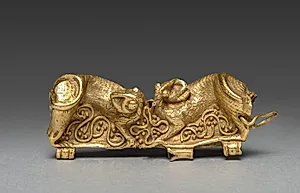 Repoussé Gold Clasp by Unknown Artist