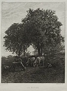 Rest by Charles-Émile Jacque (French, 1813–1894)