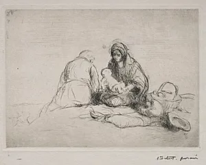 Rest on the Flight into Egypt by Jean Louis Forain (French, 1852–1931)