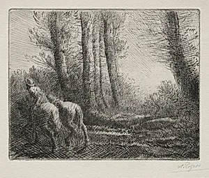 Returning from Tilling the Land by Alphonse Legros (French, 1837–1911)