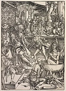 Revelation of St. John: Martyrdom of St. John by Albrecht Dürer (German, 1471–1528)