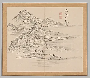 Reverberations of Taiga, Volume 1 (leaf 35) by Aoki Shukuya (Japanese, d. 1802)